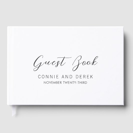 Simple Modern Wedding Gastenboek (Voorkant)