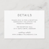 Simple Modern Wedding Informatiekaartje (Voorkant)