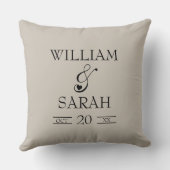 Simple Modern Wedding Keepomwille Pas getrouwd Cou Kussen (Achterkant)