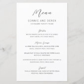 Simple Modern Wedding Menu (Voorkant)