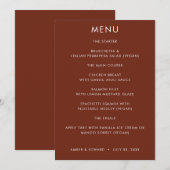 Simple Modern Wedding Menu Kaart (Voorkant / Achterkant)