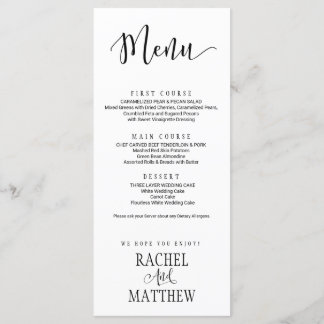 Simple&Modern Wedding Menu Kaart2