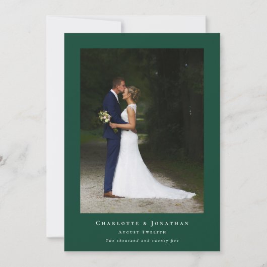 Simple Modern Wedding Photo Bedankkaart (Voorkant)