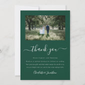 Simple Modern Wedding Photo Bedankkaart (Achterkant)