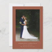 Simple Modern Wedding Photo Bedankkaart (Voorkant)