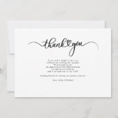 Simple Modern Wedding Photo Bedankkaart (Achterkant)