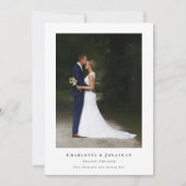 Simple Modern Wedding Photo Bedankkaart (Voorkant)