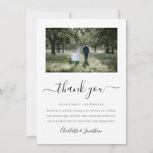 Simple Modern Wedding Photo Bedankkaart (Achterkant)