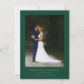 Simple Modern Wedding Photo Bedankkaart (Voorkant)