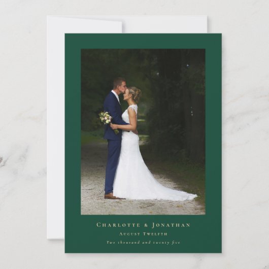 Simple Modern Wedding Photo Bedankkaart (Voorkant)