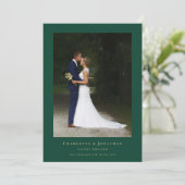 Simple Modern Wedding Photo Bedankkaart (Staand voorkant)