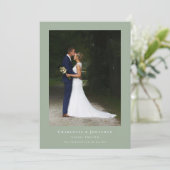 Simple Modern Wedding Photo Bedankkaart (Staand voorkant)