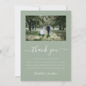 Simple Modern Wedding Photo Bedankkaart (Achterkant)