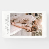 Simple Modern Wedding Photo Wedding Reception Spandoek (Horizontaal)