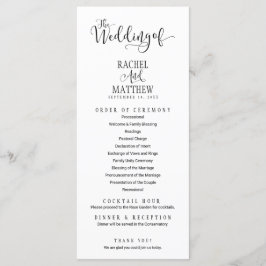 Simple&Modern Wedding Program Kaart
