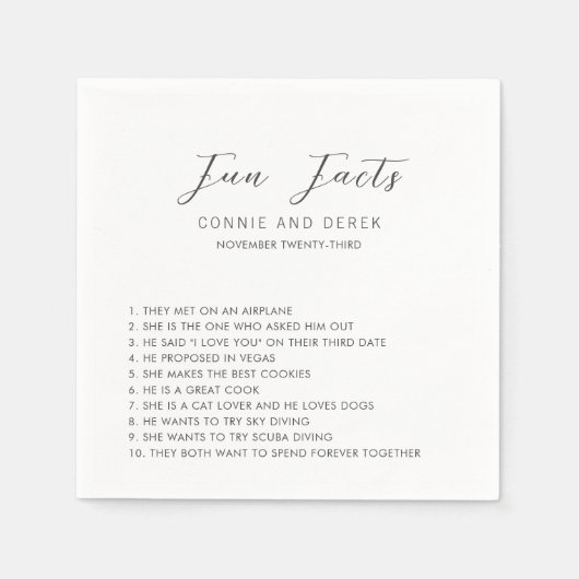 Simple Modern Wedding Servet (Voorkant)