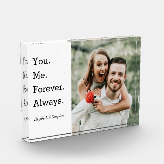 Simple Modern Wedding Verloving Photo Block Fotoblokken (Links)