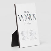 Simple Modern Wedding Vows Greenery Fotoplaat (Zijkant)