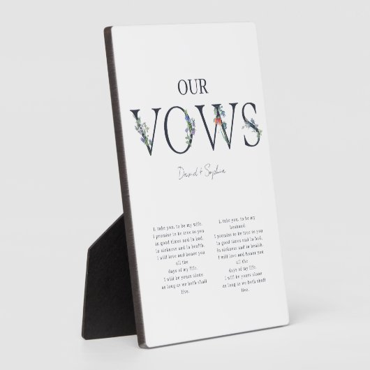 Simple Modern Wedding Vows Greenery Fotoplaat (Zijkant)