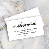 Simple Modern Wedding Website Enclosure Kaart