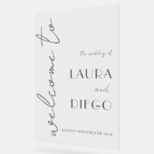 Simple Modern Wedding Welcome Sign Acryl Bord (Hoek)