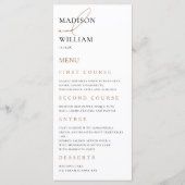 Simple Modern White Wedding Menu (Voorkant)