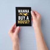 Simple Modern Wilt u een huis kopen? Onroerend goe Flyer (Hand)
