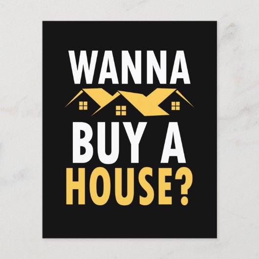 Simple Modern Wilt u een huis kopen? Onroerend goe Flyer (Voorkant)