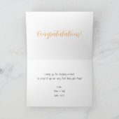 Simple Modern Yellow Back Afstuderen Kaart (Binnen)