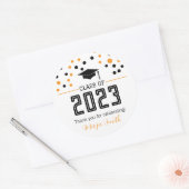 Simple Modern Yellow Black Afstuderen Gift Sticker (Envelop)