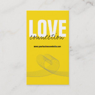 Simple Modern Yellow Loopy Love Heart-kaart Visitekaartje