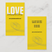 Simple Modern Yellow Loopy Love Heart-kaart Visitekaartje (Voorkant / Achterkant)