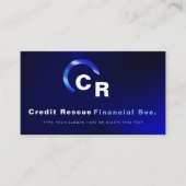 Simple Moderne Blue Logo Credit Professional Foto Visitekaartje (Voorkant)