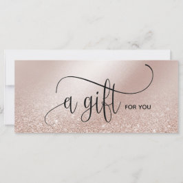 Simple Moderne Blush Pink Certificate Gift Kaart