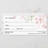 Simple Moderne Blush Pink Certificate Gift Kaart (Achterkant)