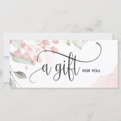 Simple Moderne Blush Pink Certificate Gift Kaart (Voorkant)