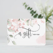 Simple Moderne Blush Pink Certificate Gift Kaart (Staand voorkant)