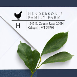 Simple Moderne Boerderij Family Initiaal Return-ad Zelfinktende Stempel