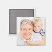 Simple Moderne Chic Lijst Grandpa Photo Holiday Magneet (Voorkant / Achterkant)
