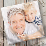 Simple Moderne Chic Lijst Grandpa Photo Holiday Magneet<br><div class="desc">Het ontwerp is samengesteld uit moderne chic typografie met sans serif en serif doopvont. Voeg een aangepaste foto van opa en jaar toe.</div>