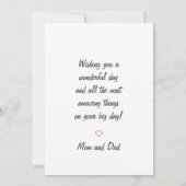 Simple Moderne Custom Photo Birthday Wenskaart (Achterkant)