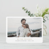 Simple Moderne Custom Photo Elopement Wedding Anno Aankondiging (Staand voorkant)