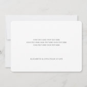 Simple Moderne Custom Photo Elopement Wedding Anno Aankondiging (Achterkant)