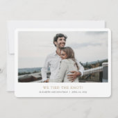 Simple Moderne Custom Photo Elopement Wedding Anno Aankondiging (Voorkant)