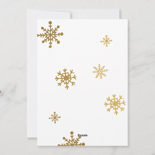 Simple Moderne Cute Snowflake Photo Feestdagenkaart (Achterkant)