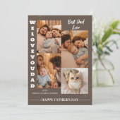 Simple Moderne Fathers Day Fotofamilie collage Feestdagenkaart (Staand voorkant)