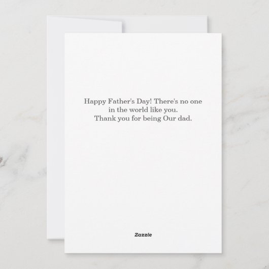 Simple Moderne Fathers Day Fotofamilie collage Feestdagenkaart (Achterkant)