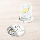 Simple Moderne Fathers Day Fotofamilie collage Zandsteen Onderzetter (Zijkant)