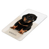 Simple Moderne Full Photo Dog Pet | Zwart Magneet (Linkerzijde)