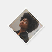 Simple Moderne Gold Border Afstuderen Paper Napkin Servet (Hoek)